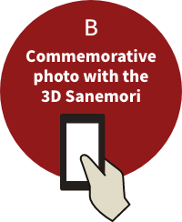Commemorative photo with the 3D Sanemori